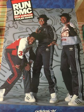 Run Dmc - My Adidas Tour 1986 Poster Keith Haring - Rap Hip - Hop Trefoil