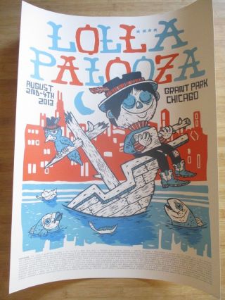 Lollapalooza Chicago 2013 Concert Poster Music Festival