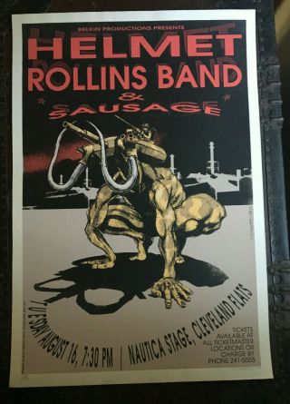 Helmet - Rollins Band - Sausage - Derek Hess Silk Screen Poster