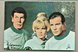 Rare Vintage C 1972 Post Card Leonard Nimoy Star Trek W/william Shatner.  Bergas