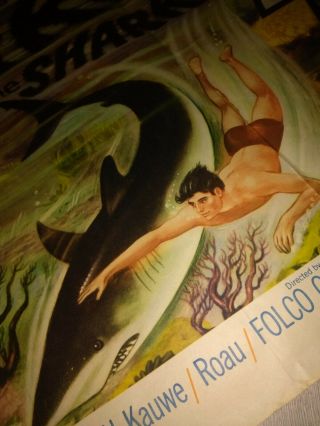 Antique Vintage TIKO AND THE SHARK Movie Poster 1950 ' s 3