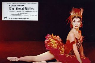 The Royal Ballet Margot Fonteyn Classic In Red Tutu Posing On Floor 24x36 Poster