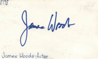 James Woods Actor Once Upon A Time In America Movie Tv Signed Index Card Jsa