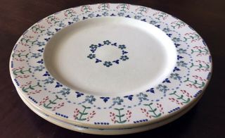 Nicholas Mosse Pottery Dinner Plates (Set of 2) in Cutting Garden Pattern 4
