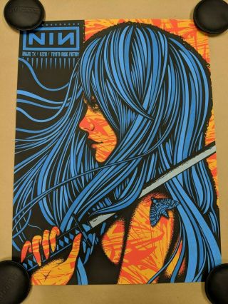 Todd Slater Nine Inch Nails Dallas Texas Show Edition Poster Le 275 Nin Irving