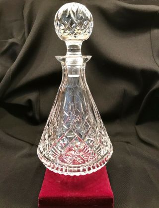 Waterford Lismore Crystal Roly Poly Decanter,  10.  5 " Inch Ireland Signed