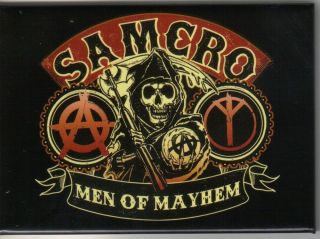Sons Of Anarchy Samcro Men Of Mayhem Reaper Logo Refrigerator Magnet,