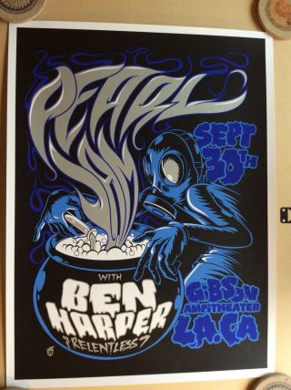 Pearl Jam Los Angeles 2009 Poster Acorn Ben Harper