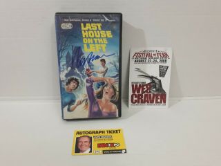Wes Craven Signed Autographed Vhs Tape Last House On The Left Nightmare On Elm