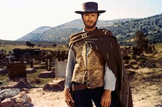 Clint Eastwood The Good,  Bad And Ugly 24x36 Poster Iconic Pose In Poncho Cigar
