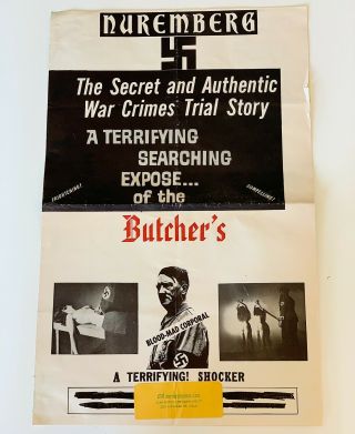 Nuremberg The War Crimes Trial 1958 Austrian Documentary U.  S.  Market Pressboook