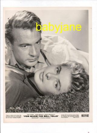 Gary Cooper Ingrid Bergman Vintage 8x10 Photo 1943 For Whom The Bell Tolls R1957
