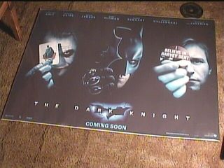 Dark Knight Advance Roll Orig British Quad 30x40 Movie Poster Joker Batman
