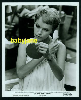 Mia Farrow Vintage 8x10 Photo Candid Brushing Hair On Rosemary 