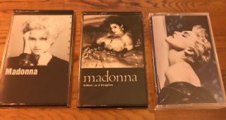Sealed/brand Madonna Debut,  Like A Virgin,  True Blue Cassettes Usa 1983 - 1986