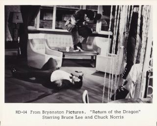 Bruce Lee Vintage Return Of The Dragon Martial Arts Kung Fu Photo