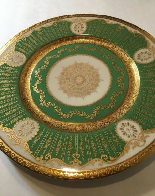 Black Knight Antoinette Gold Encrusted Dinner Plate Hohenberg Bavaria Gorgeous