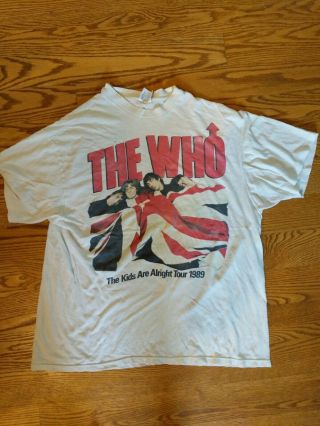 The Who The Kids Are Alright Tour 1989 Vintage Rock N Roll T Shirt Xl