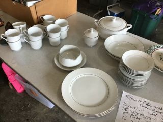 37 Crown Victoria Lovelace China Dishes,  Plates,  Bowls,  Saucers,  Cups Plus
