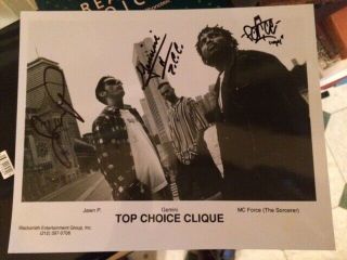 Top Choice Clique Vintage Hip - Hop Promo Pic Signed Rap