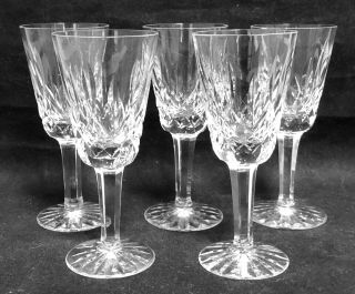 Waterford Crystal Lismore 5 1/8 " Sherry Glasses 5 Marks Ireland