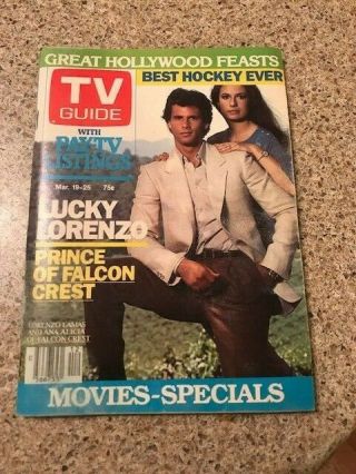 Rare Tv Guide Canada 1983 Best Hockey Maurice Richard Cover - Lorenzo Lamas