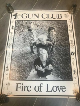 The Gun Club Fire Of Love Ruby Records Rare Promo Poster Jeffery Lee 1981