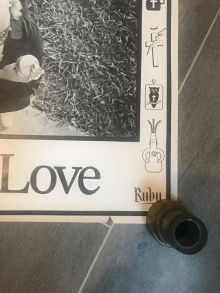 THE GUN CLUB FIRE OF LOVE RUBY RECORDS RARE PROMO POSTER JEFFERY LEE 1981 2