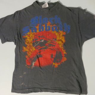 1983 Black Sabbath Vintage Born Again Concert Tour Shirt Ozzy Maiden