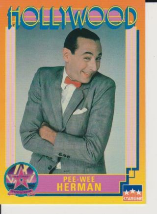 Pee - Wee Herman (paul Rubens) Hollywood Walk Of Fame Card 101 - Pee Wees Playhouse