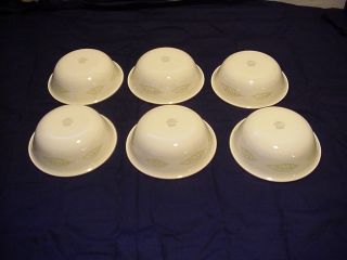 Set Of 6 Corelle Textured Leaves Berry / Cereal Bowls - - No Chips