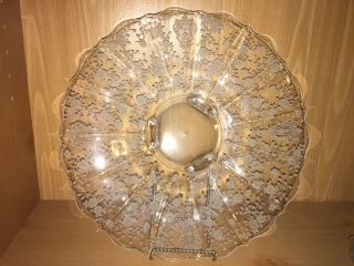 Cambridge Elegant Glass “rose Point” 13.  75” Platter