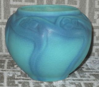 ☆ Van Briggle Art Pottery Vase 695 Spiderwort Trifoliate Flowers Bowl 1930 