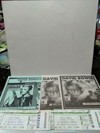 David Bowie - A Reality Tour Program Book,  2 Tickets,  3 Advertisements