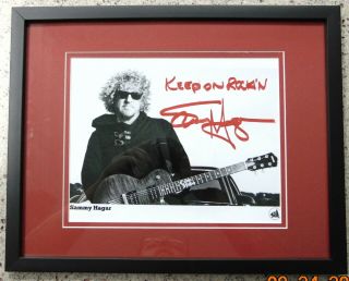 Sammy Hagar Signed 8 X 10,  And Special Edition Metal Can 