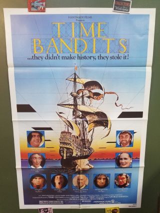 1981 Time Bandits One Sheet Poster 27 " X41 " Sean Connery Time - Traveling Comedy
