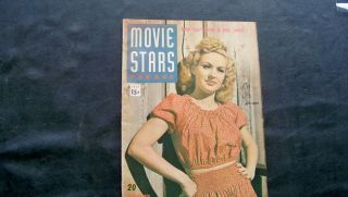 1942 Movie Stars Parade,  Betty Grable Cover