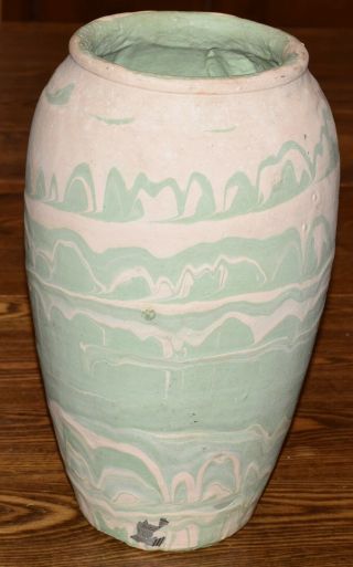 Nemadji Pottery Type Folk Art Ozark Roadside Tourist Vase Hollister Mo H Horine