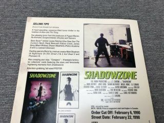 Shadowzone 1990 Horror Sci - Fi Movie VHS/Beta Movie Rental Store Announcement Ad 7