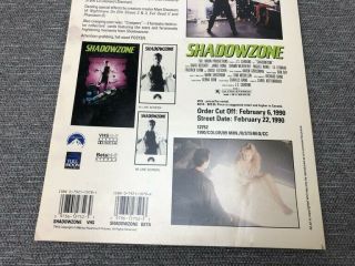 Shadowzone 1990 Horror Sci - Fi Movie VHS/Beta Movie Rental Store Announcement Ad 8