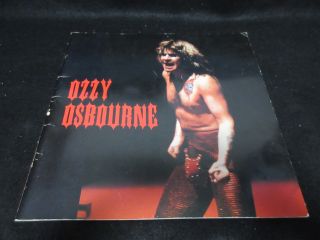 Ozzy Osbourne 1982 Japan Tour Book W Stapled Ticket Black Sabbath Night Ranger