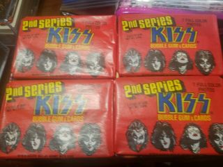 1978 4 Packs Of Kiss Cards Series 2