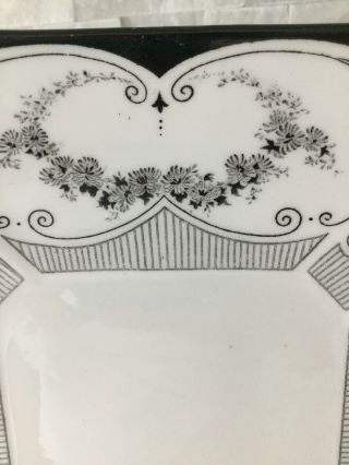 Shelley Queen Anne Black Garland of Flowers 9 1/2” Handled Cake Plate Rd723404 6