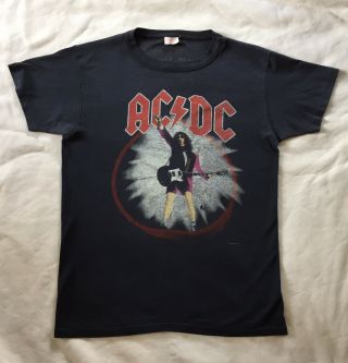 Rare Vintage 1988 Ac/dc Blow Up Your Video Tour T - Shirt Size M