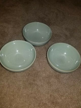 Set Of 3 Denby Green 5 " Soup Bowl