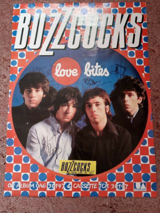 Buzzcocks Love Bites Poster Signed By The Band