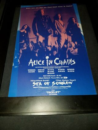 Alice In Chains Sea Of Sorrow Rare Radio Promo Poster Ad Framed 3