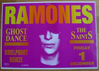 The Ramones The Saints Concert Poster Punk 