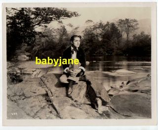Gareth Hughes 8x10 Photo Sits On Rock By River 1921 Sentimental Tommy