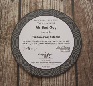 QUEEN : Freddie Mercury - Mr Bad Guy Official Danbury Plate,  Box 5